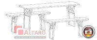 stół i ławki do szatni jadalni zestaw socjalny jadalniany BHP Altaro