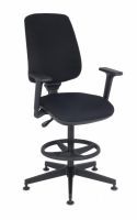 krzesło przemysłowe wysokie warsztatowe, produkcyjne, specjalistyczne STARTER Ring Base